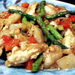 Chicken Stir-Fried With Bosc Pears recipe