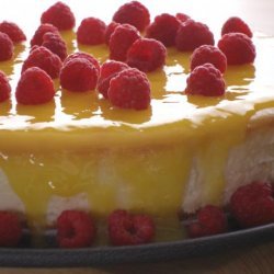 Goat Cheesecake With Lemon Curd and Raspberries (By Bird) recipe