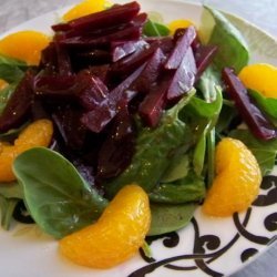 Beet, Mandarin Orange and Spinach Salad recipe