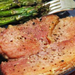 Simple Peppery Sweet Ham Steak recipe