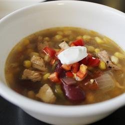 Southwest Black Bean Chicken Soup recipe