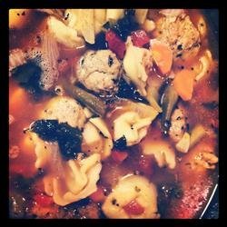 Italian Meatball and Cheese Tortellini Soup recipe