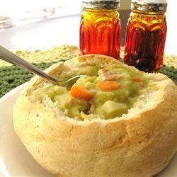 Slow Cooker Split Pea Soup with Bacon and Hash Browns recipe