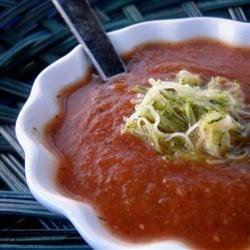 Fresh Tomato Zucchini Soup recipe
