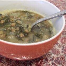 Syrian-Style Lentil and Spinach Soup recipe