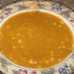 Summer Soup of Butternut and Corn recipe