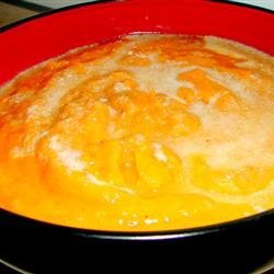 Baked Pumpkin, Sweet Potato, and Coconut Milk Soup recipe