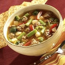 Slow Cooker Sausage Vegetable Soup recipe