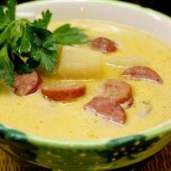 Sausage 'n Stout Cheese Soup recipe