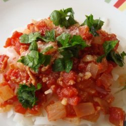 Spaghetti With Tomatoes, Bacon, and Onions recipe