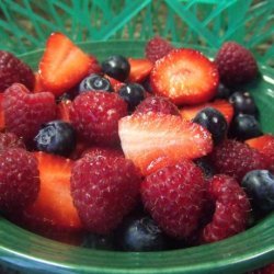 Mixed Berry Salad With Sour Cream-Honey Dressing recipe