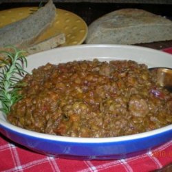 Rosemary-Scented Lentils and Sausage recipe