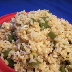 Green Pepper Brown Rice recipe