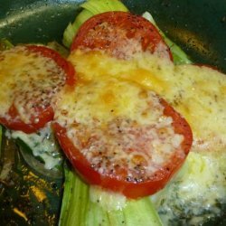 Bok Choy With Tomato and Cheese recipe
