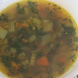 Warming Lentil Soup With Kale & Rice recipe