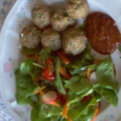 Healthier Turkey Meatballs W/Dipping Sauce recipe