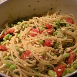 Linguine With Edamame and Tomatoes recipe