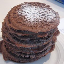 Chocolate Pizzelle from King Arthur recipe