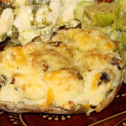 Double-Baked Potatoes With Mushrooms and Cheese recipe