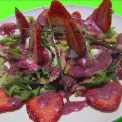Wild Strawberry Salad W/ Pepper Toasted Parmesan Crisps & Bl recipe