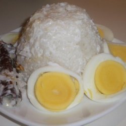 Malaysian Coconut Milk Rice (Nasi Lemak) recipe