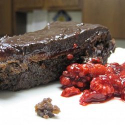 Flourless Chocolate Cake With Marzipan and Raspberries recipe