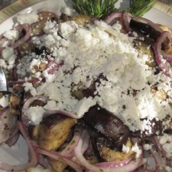 Grilled Eggplant and Feta Cheese Salad (Bobby Flay) recipe