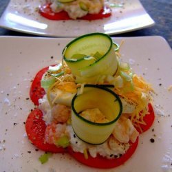 Salad Stack With Shrimps recipe