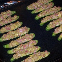 Ham and Cheese Stuffed Courgettes recipe