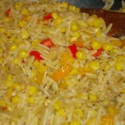 Corn and Pepper Orzo recipe