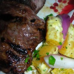 Cuban Steak With Garlic Citrus Marinade and Salsa Recipe recipe