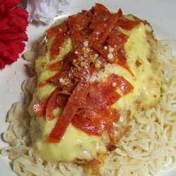 Pepperoni Chicken Italiano With Parmesan Noodles recipe