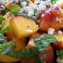 Fresh Peaches With Goat Cheese recipe