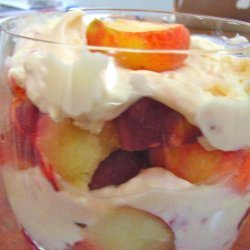 Stone Fruit Trifle With Lemon Balm (Or Verbena or Mint) Cream recipe