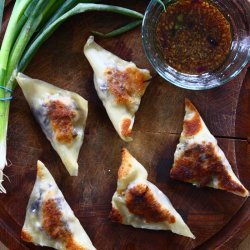 Chicken and Lemon Pot Stickers With Soy-Scallion Dipping Sauce recipe