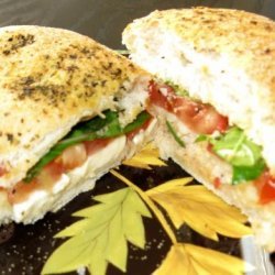 Perfect Summer Sandwich (Tomato, Basil, Cheese) recipe