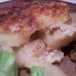 Blue Cheese and Cheddar Scalloped Potatoes recipe