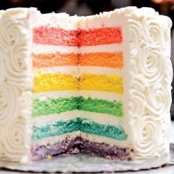 Rainbow Angel Food Cake recipe