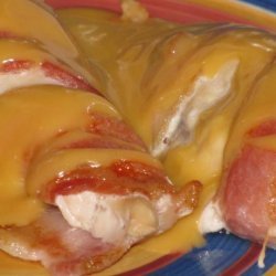 Bacon-Wrapped Chicken Breasts With Chile Cheese Sauce recipe