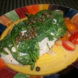 Tilapia With Arugula, Capers, and Tomatoes recipe