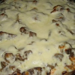 Steak, Mushroom, and Onion Pizza recipe