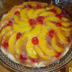 Iron Skillet Peach Upside Down Cake recipe