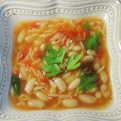Chicken Soup With Pasta and White Beans recipe