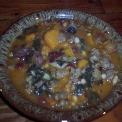 Roasted Vegetable and Kale Soup recipe