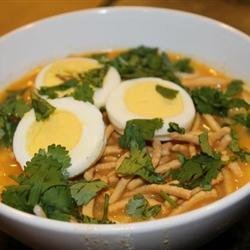 Burmese Chicken-Coconut Soup (Ohn No Kyawswe) recipe