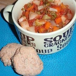 Yam and Turnip Stew with Mini-Biscuits recipe