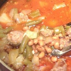 Black-Eyed Pea Bratwurst Stew recipe