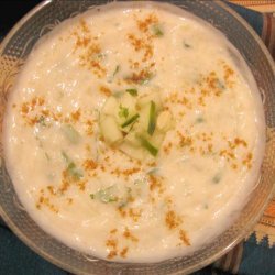 Yogurt with Cucumber and Mint (Kheere Ka Raita) recipe