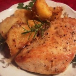Chicken With Roasted Lemon and Rosemary Sauce recipe