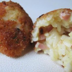 Ham and Cheese Arancini (Italian Fried Rice Balls) recipe